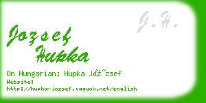 jozsef hupka business card